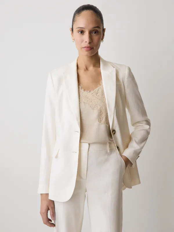 Linen-Blend Blazer made by RW&CO.