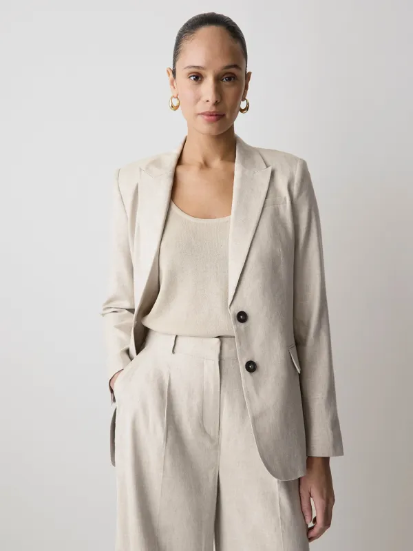 Linen-Blend Blazer made by RW&CO.