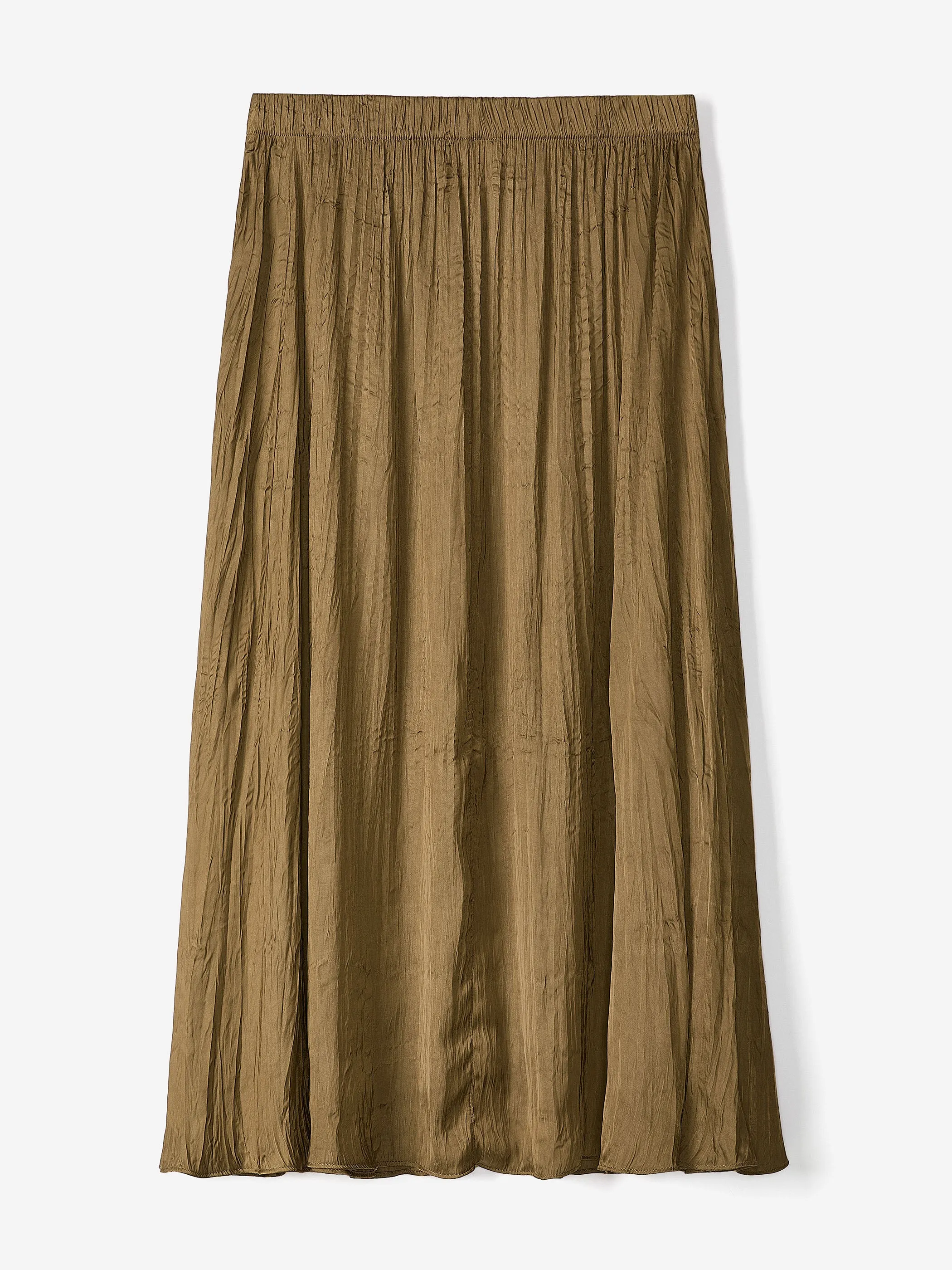 Satin High-Waisted Flare Midi Skirt sold by RW&CO. product image thumbnail 5