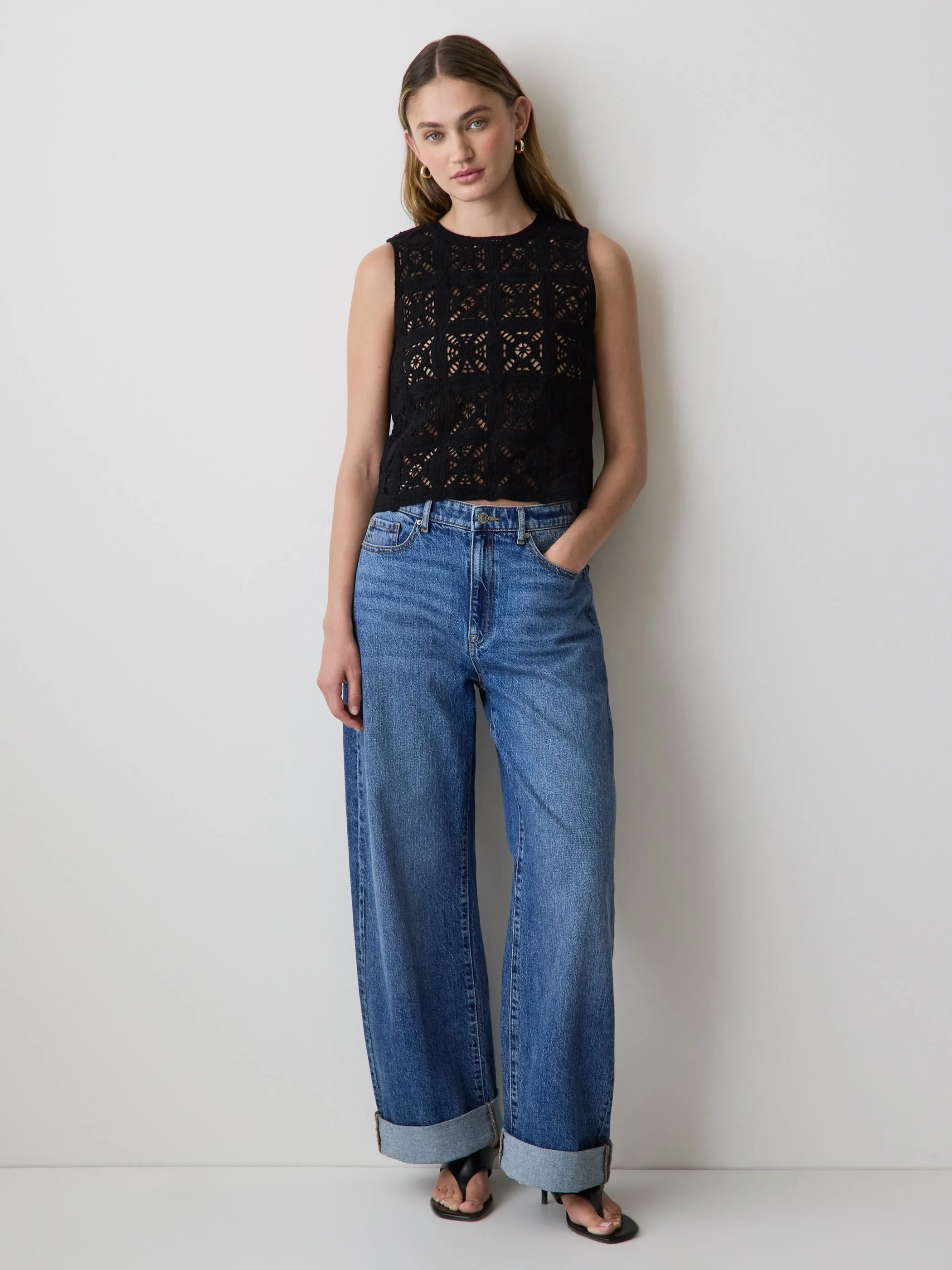 Crochet Tank Top sold by RW&CO. product image thumbnail 2