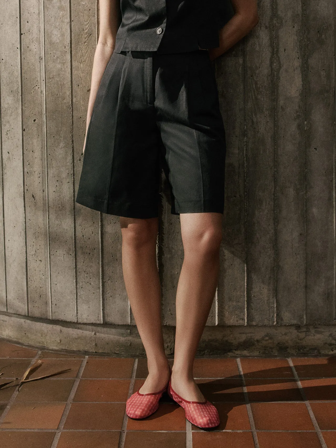 Linen-Blend High-Rise Bermuda Shorts sold by RW&CO. product image thumbnail 2