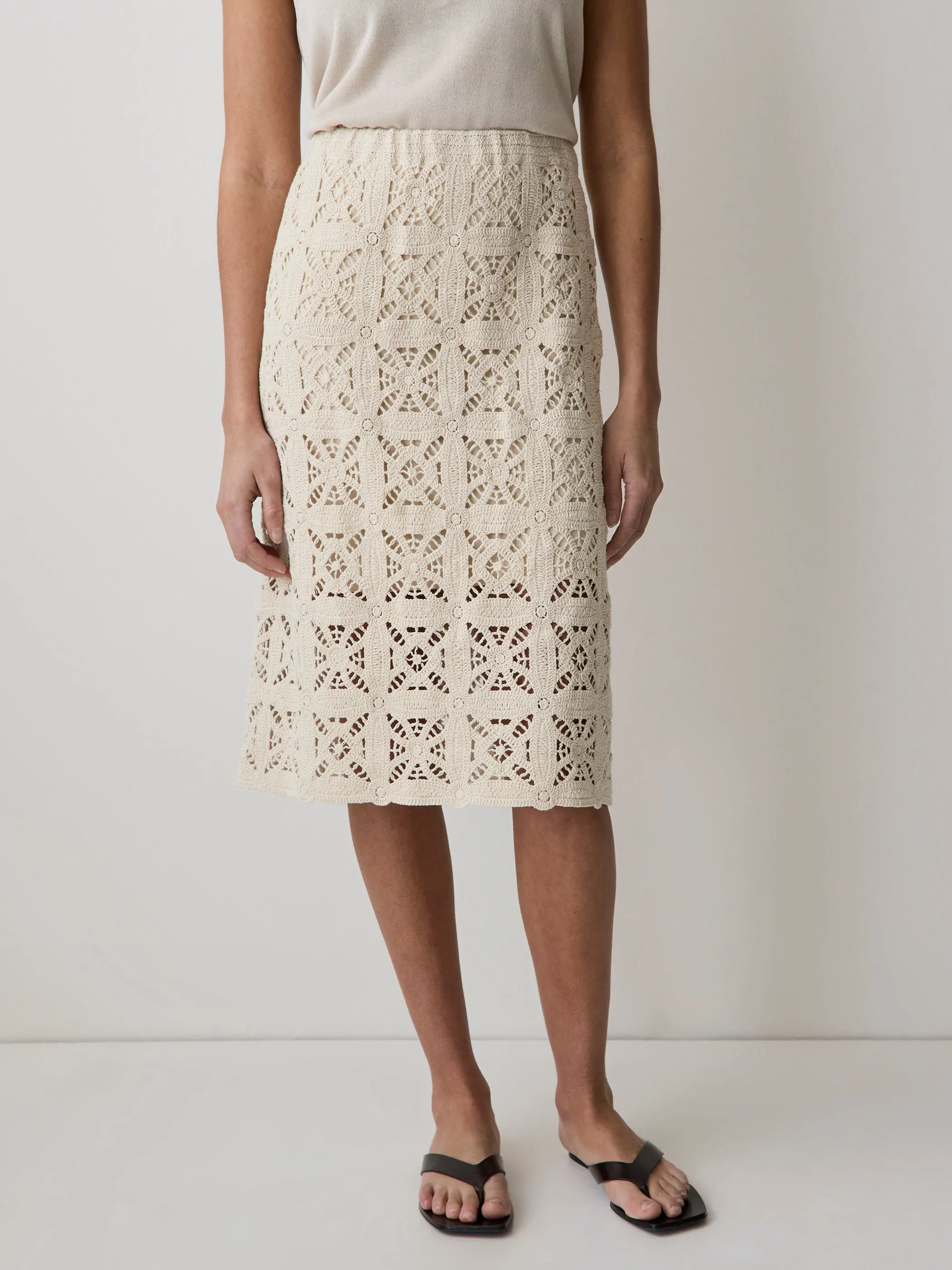 Straight Crochet Midi Skirt sold by RW&CO. product image thumbnail 2