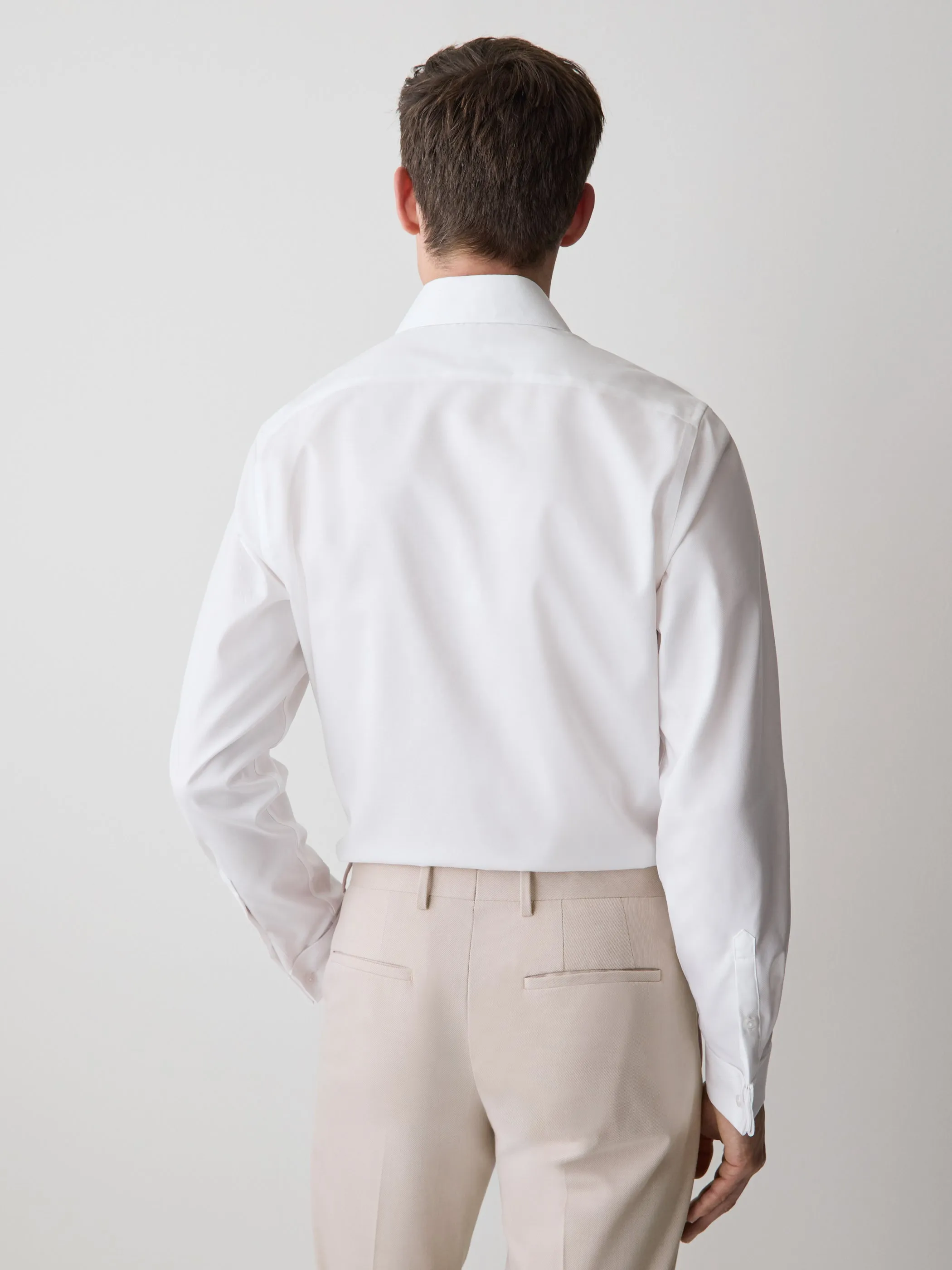 Tailored-Fit Supima Cotton Dress Shirt with Wide Spread Collar sold by RW&CO. product image thumbnail 3