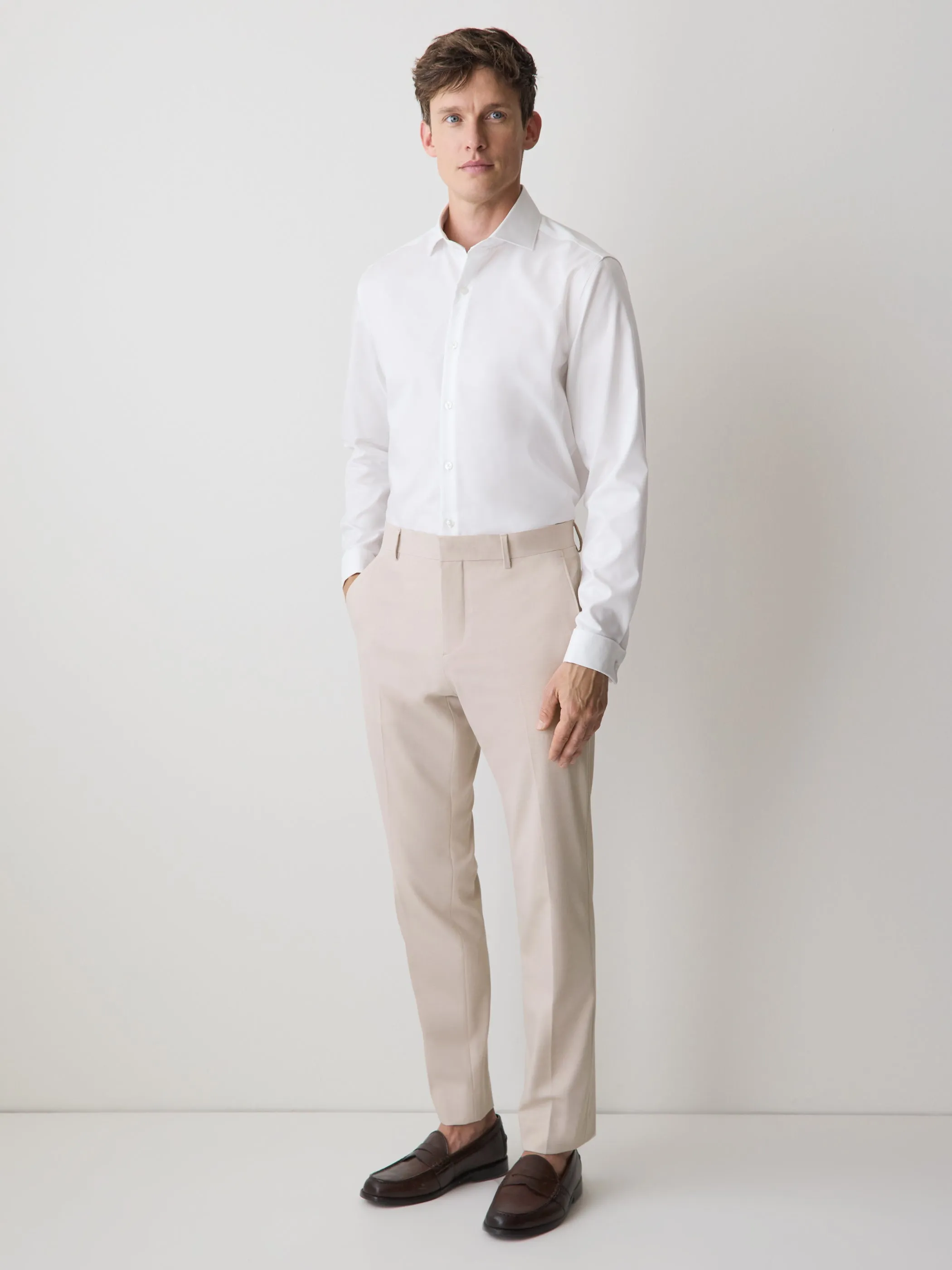 Tailored-Fit Supima Cotton Dress Shirt with Wide Spread Collar sold by RW&CO. product image thumbnail 2