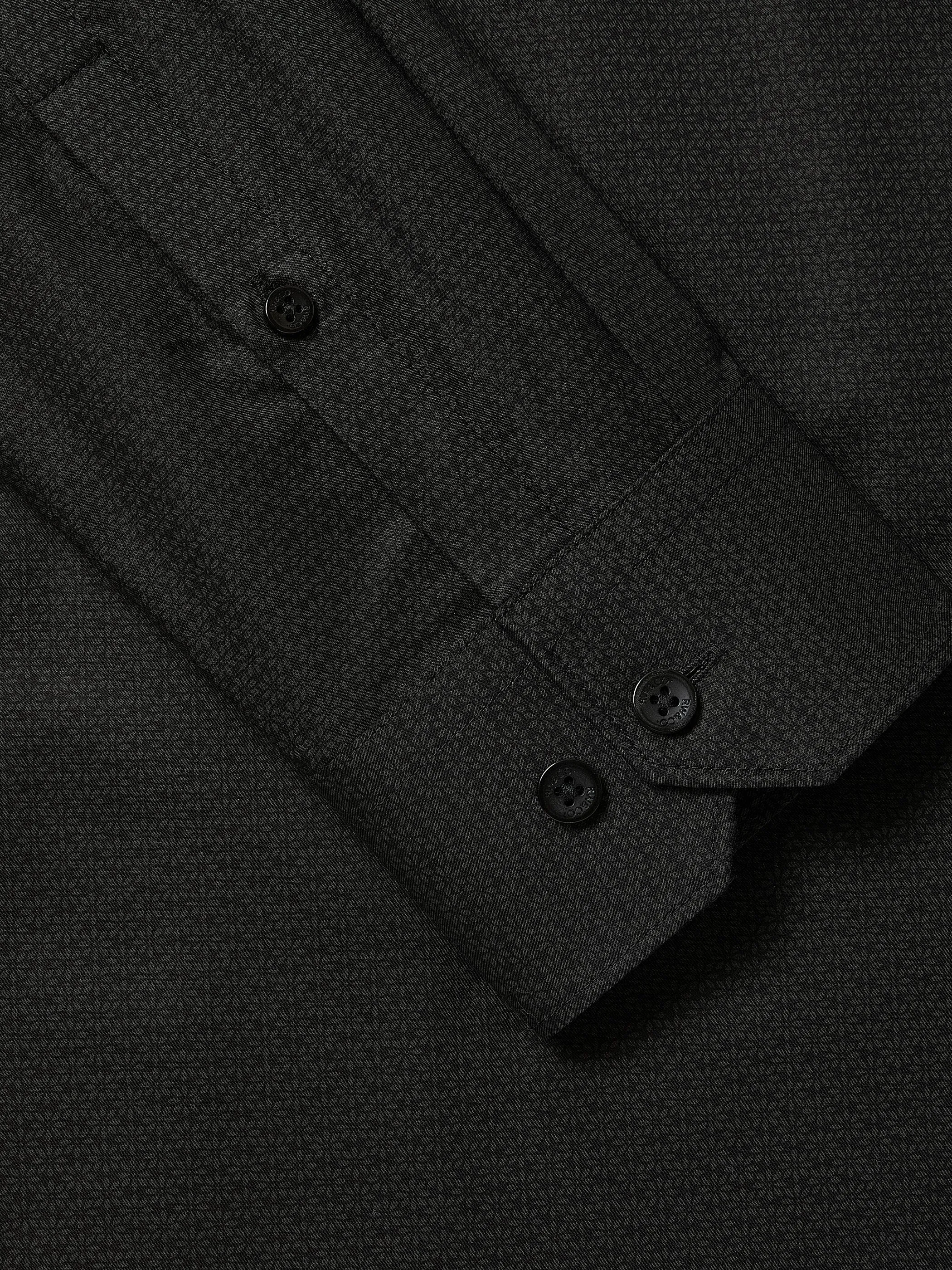 Slim-Fit Sateen Dress Shirt with Geo Pattern sold by RW&CO. product image thumbnail 4