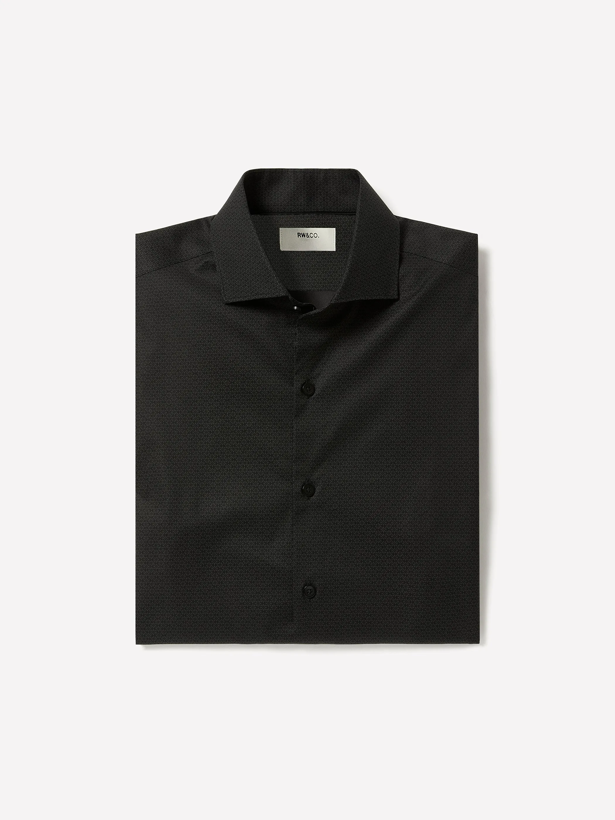 Slim-Fit Sateen Dress Shirt with Geo Pattern sold by RW&CO.