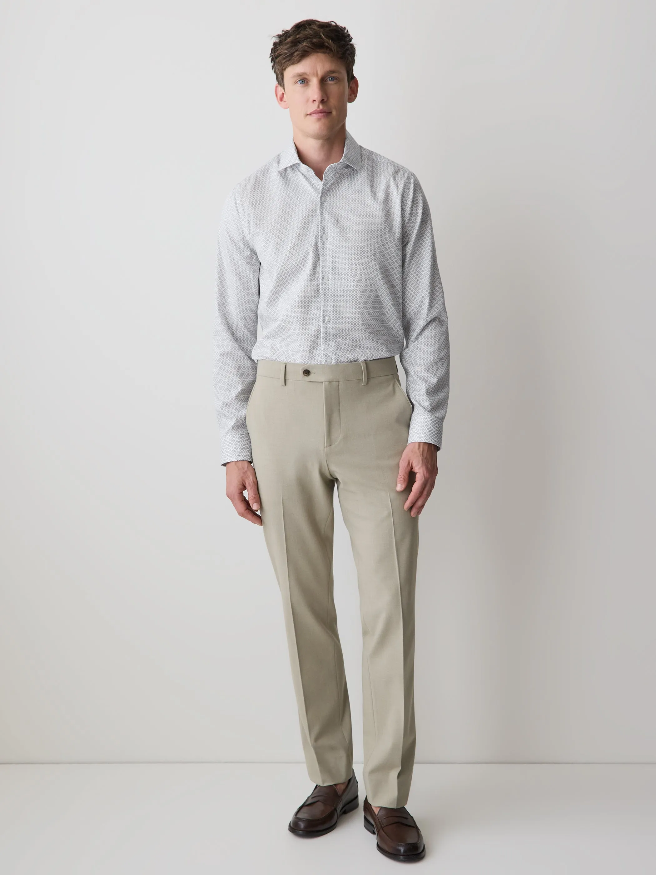 Slim-Fit Dress Shirt with Geo Floral Pattern sold by RW&CO. product image thumbnail 2