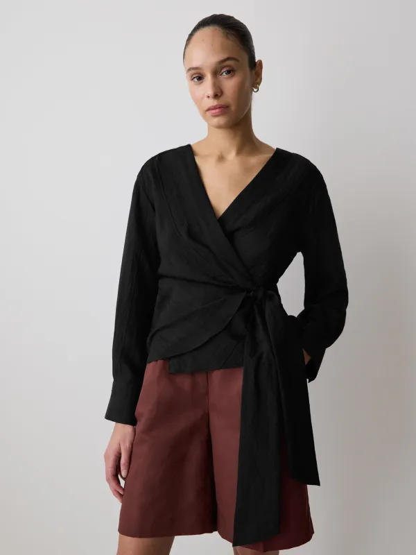 Long-Sleeve Wrap Blouse made by RW&CO.
