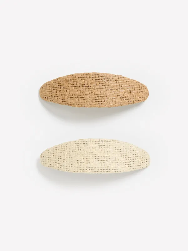 Raffia Hair Clips - Set of 2 made by RW&CO.