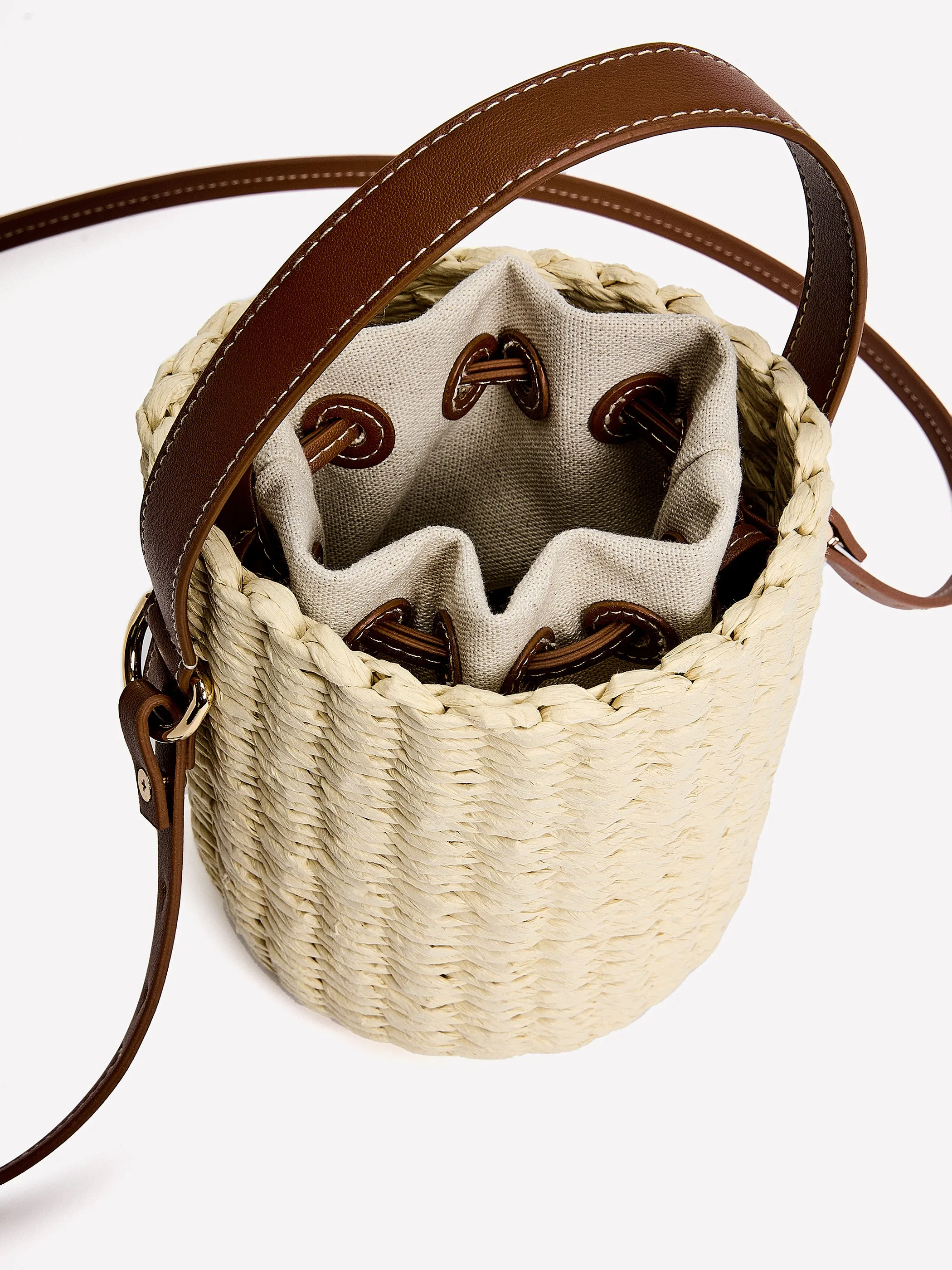 Straw Bucket Bag sold by RW&CO. product image thumbnail 2