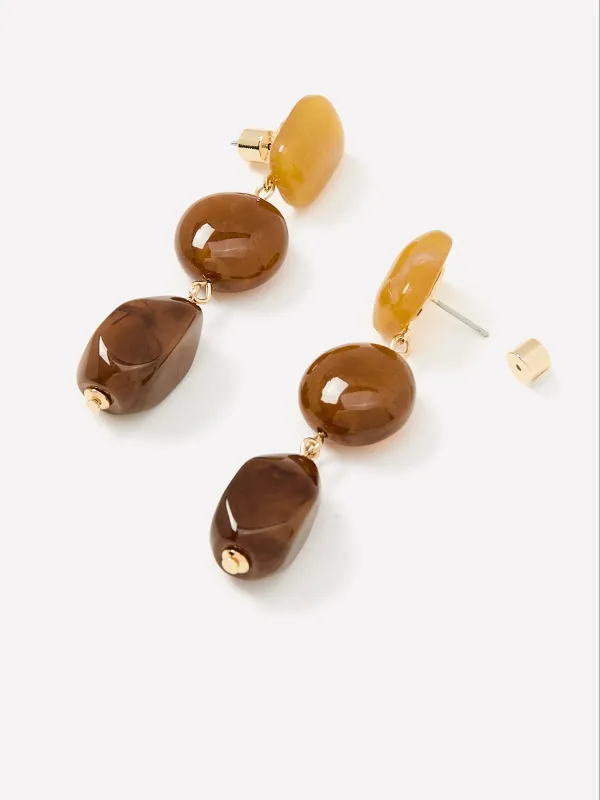 Earrings with Resin-Stone Pendants made by RW&CO.