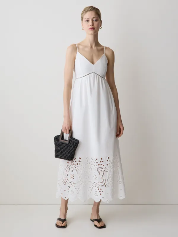Sleeveless Sweetheart Maxi Dress with Eyelets made by RW&CO.
