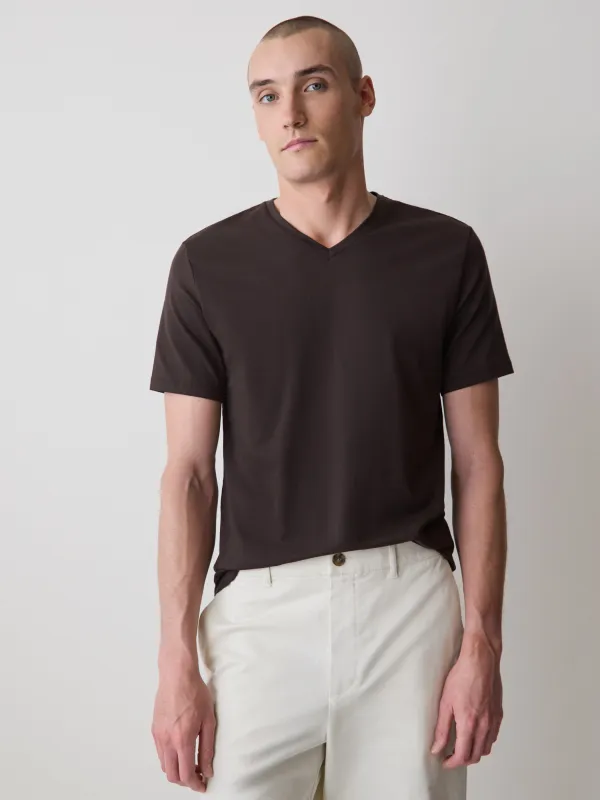 Supima (R) Cotton V-Neck T-Shirt made by RW&CO.