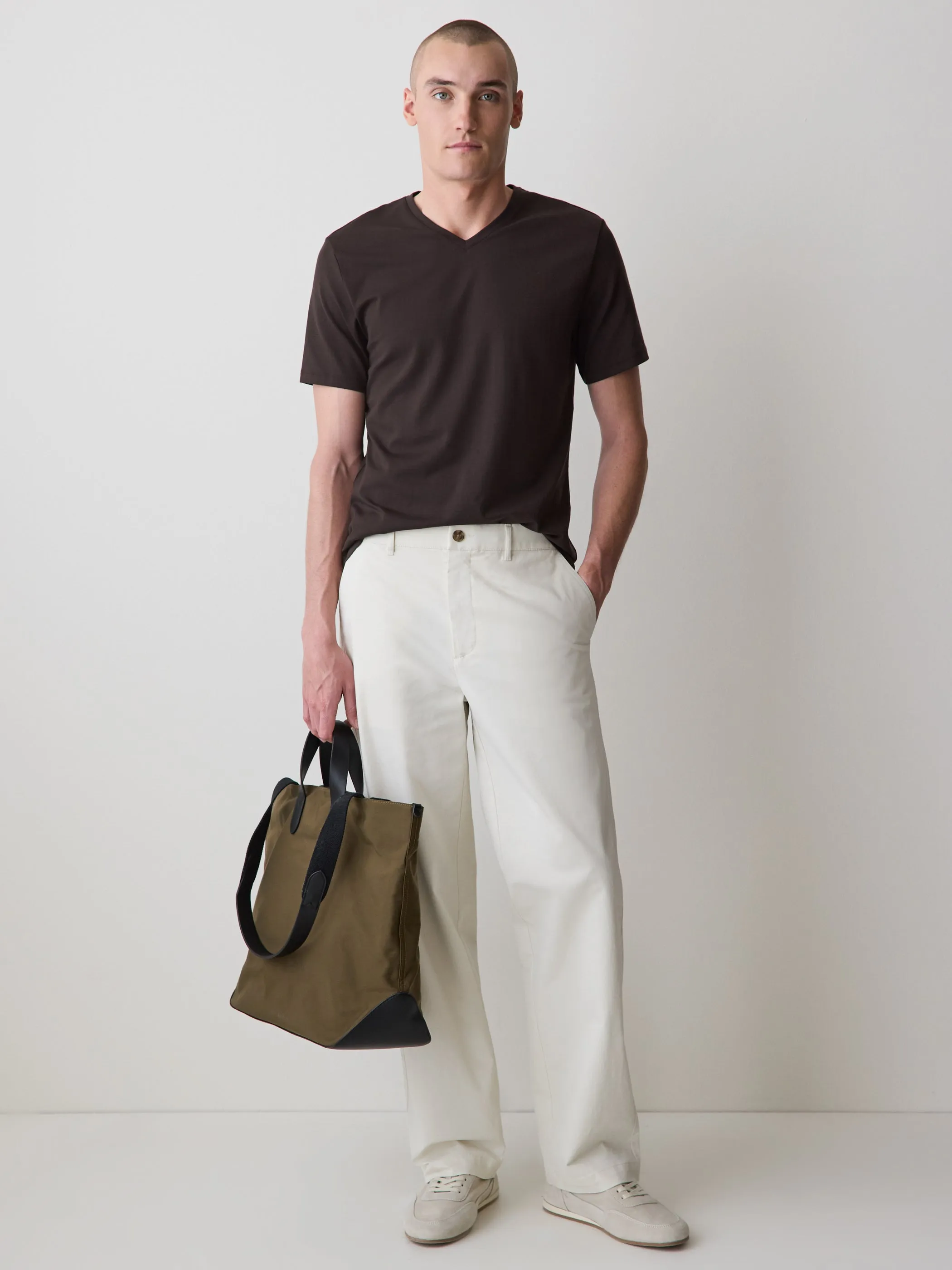 Supima (R) Cotton V-Neck T-Shirt sold by RW&CO. product image thumbnail 2