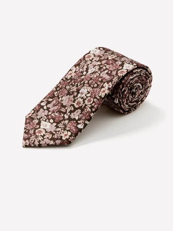 Regular Tie with Floral Pattern made by RW&CO.