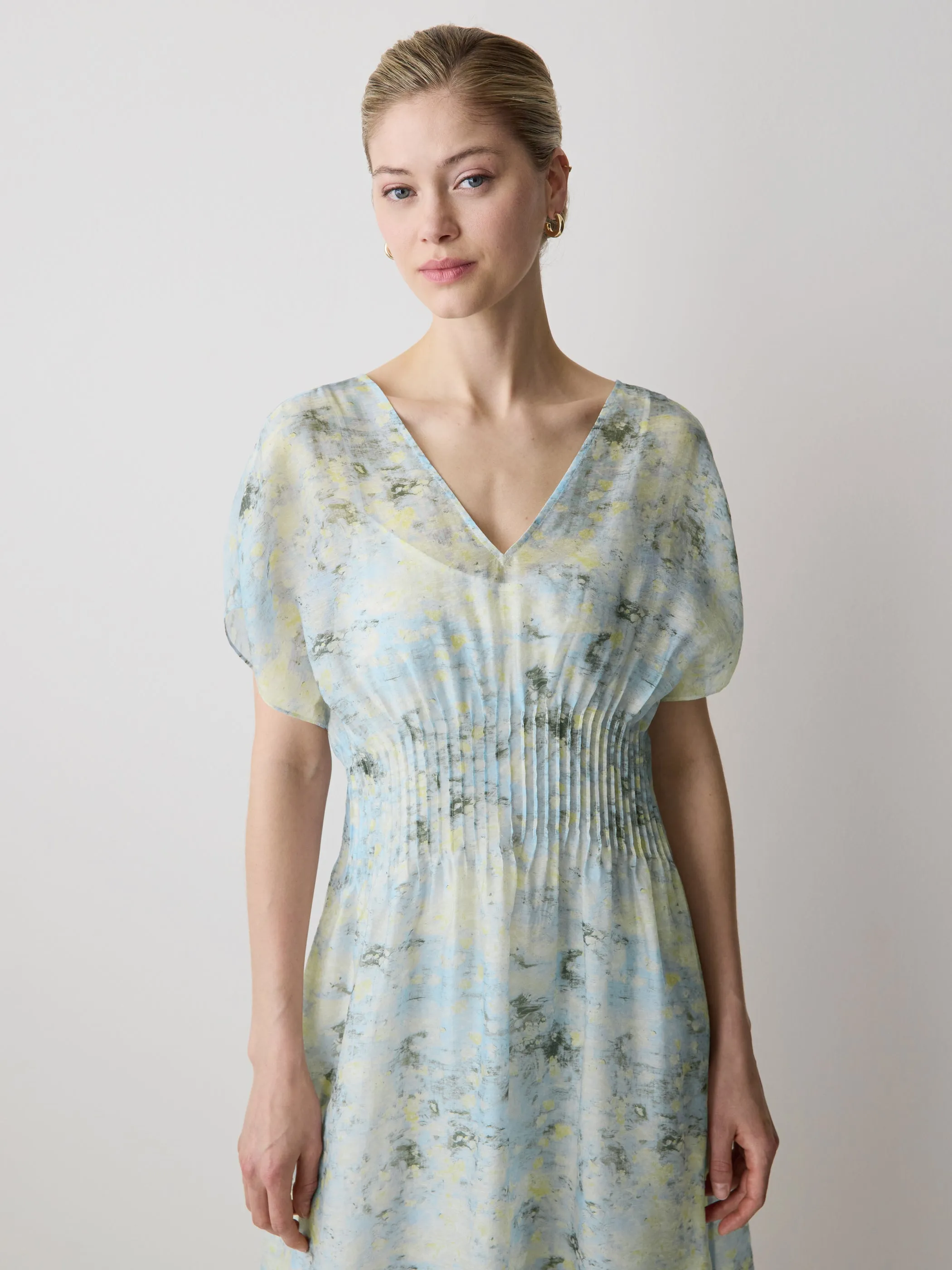 Short-Sleeve V-Neck Midi Dress sold by RW&CO. product image thumbnail 2