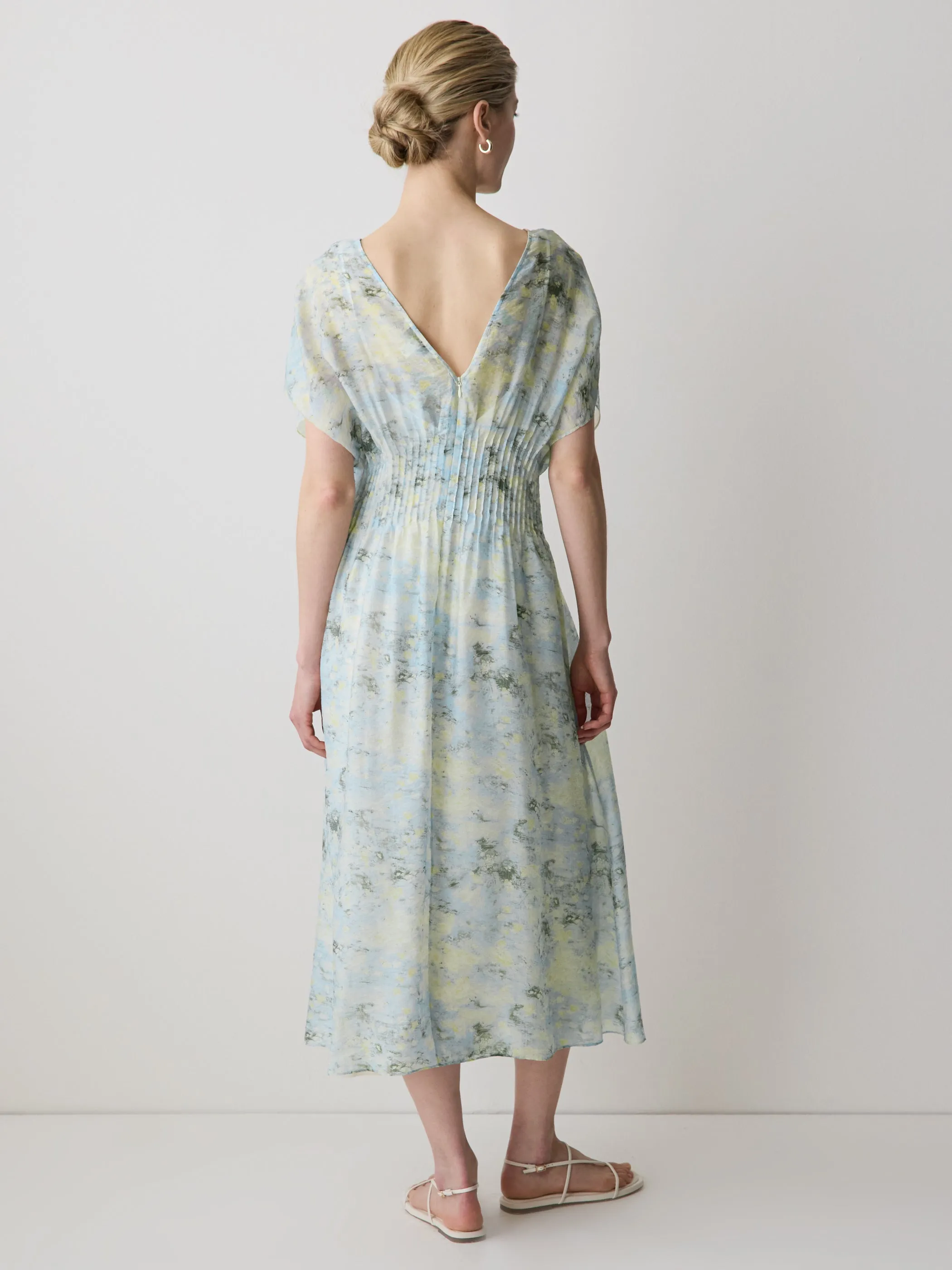 Short-Sleeve V-Neck Midi Dress sold by RW&CO. product image thumbnail 3