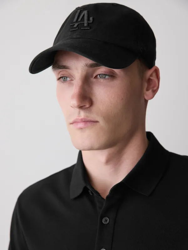 Black Classic '47 Clean Up Cap - LA Dodgers made by RW&CO.