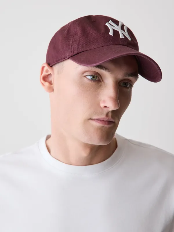 Burgundy Classic '47 Clean Up Cap - NY Yankees made by RW&CO.