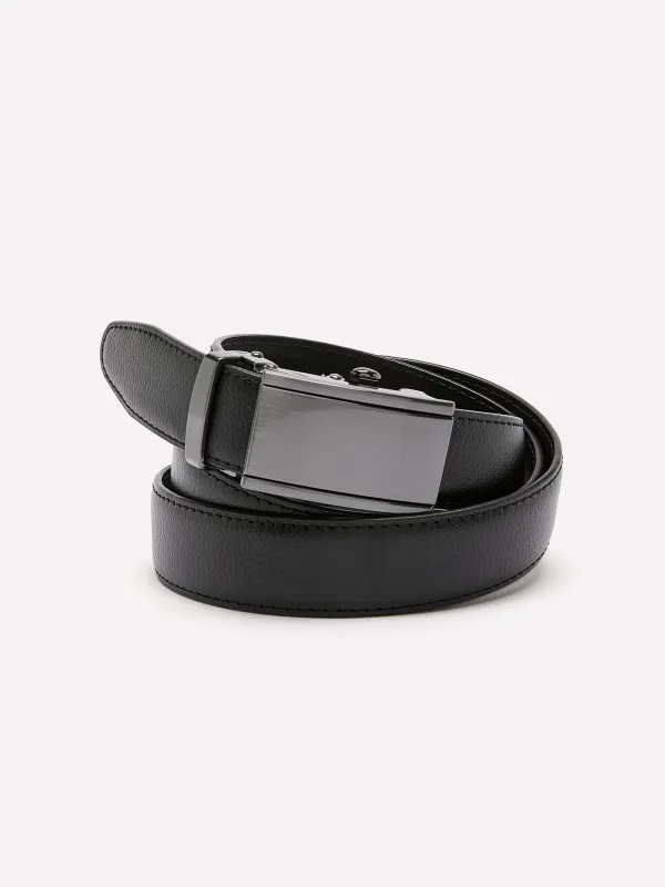 Leather Belt with Plate Buckle made by RW&CO.
