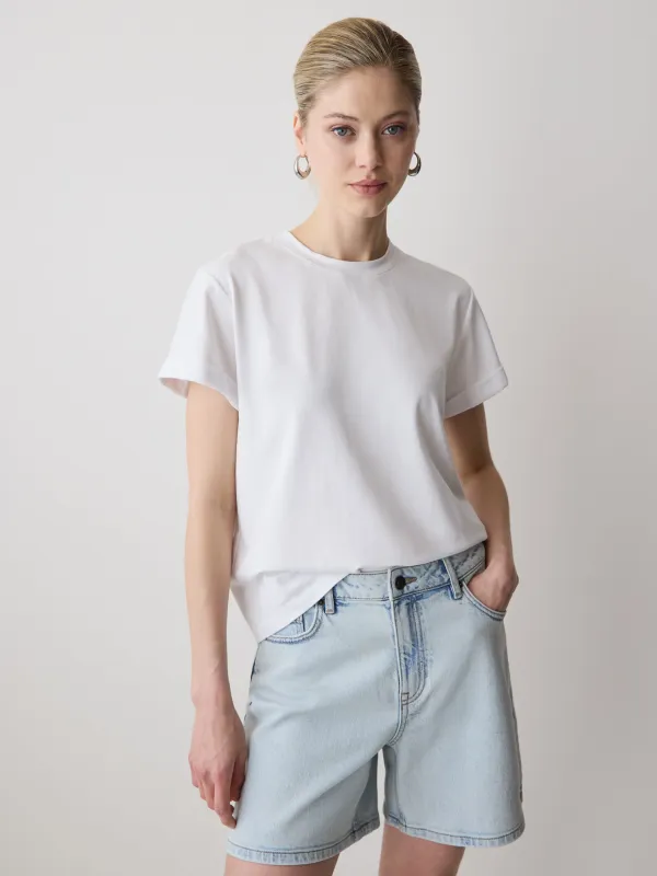 Organic Cotton Short-Sleeve Crew-Neck Tee made by RW&CO.