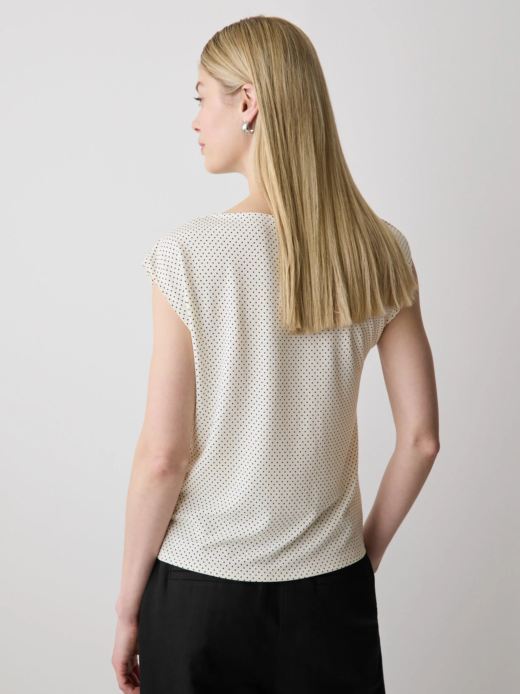 Extended-Sleeve Boat-Neck Top with Pleated Details sold by RW&CO. product image thumbnail 3