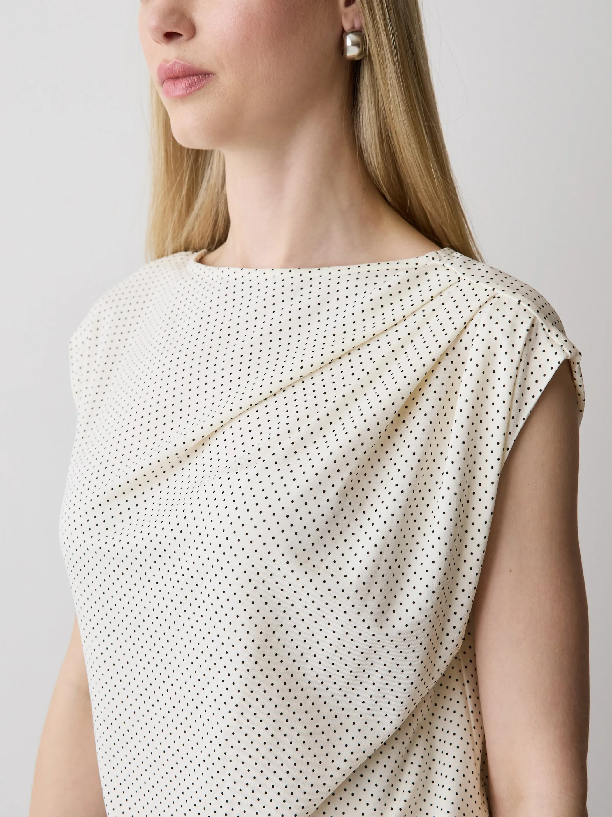 Extended-Sleeve Boat-Neck Top with Pleated Details sold by RW&CO. product image thumbnail 4