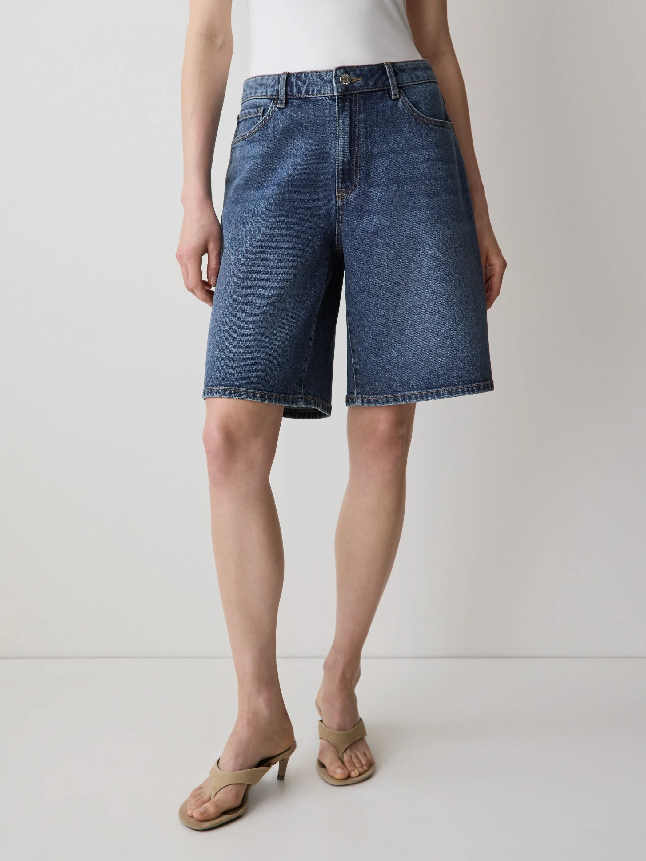 High-Rise Denim Bermuda sold by RW&CO. product image thumbnail 2