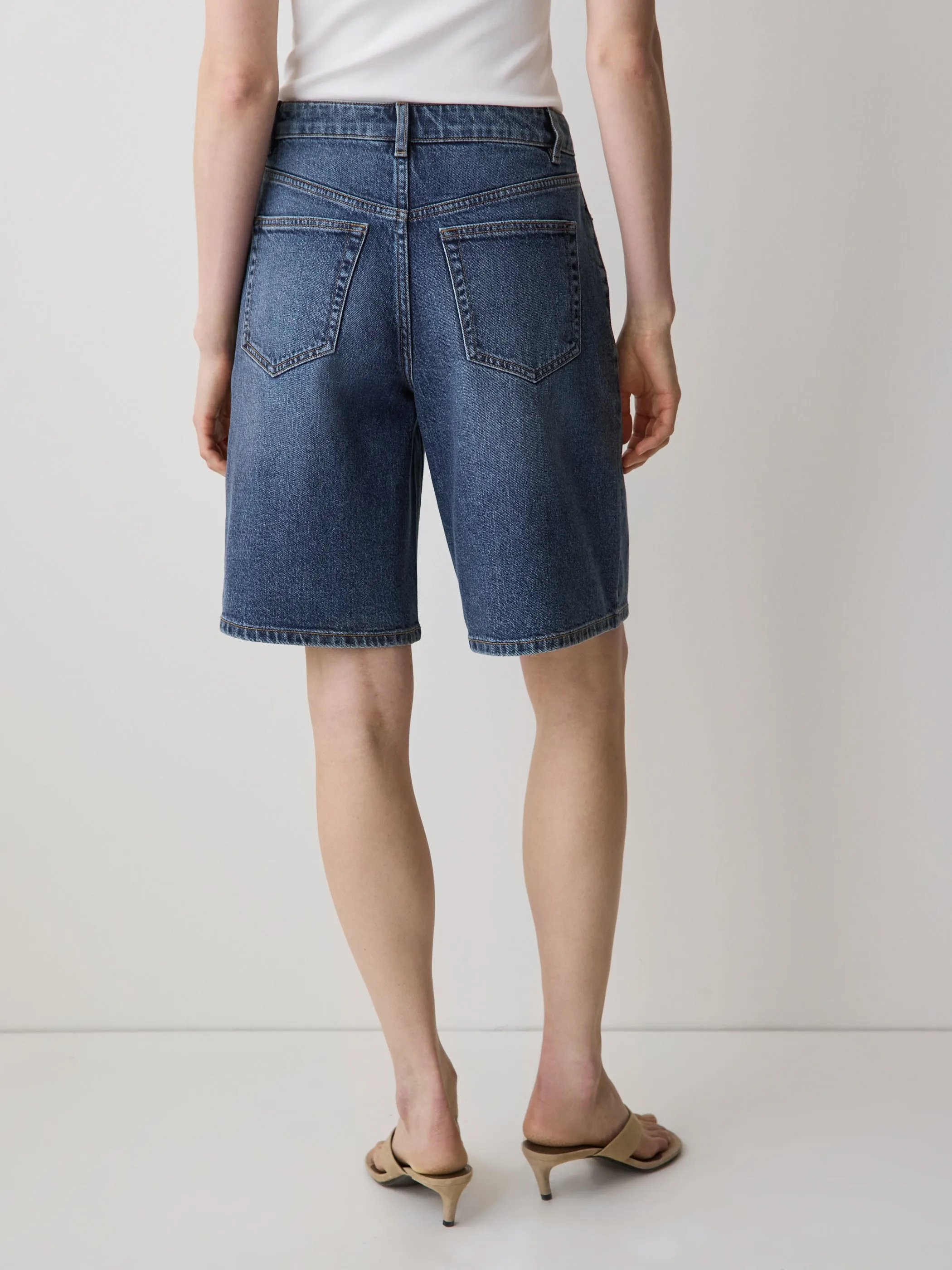 High-Rise Denim Bermuda sold by RW&CO. product image thumbnail 3