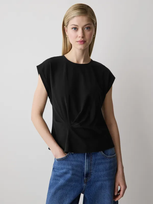 Extended-Sleeve Blouse with Twisted Detail made by RW&CO.