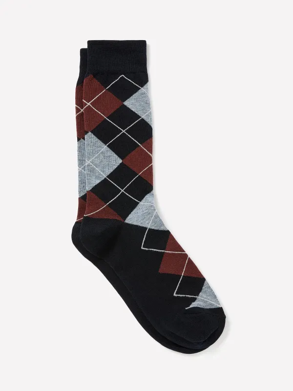 Bamboo Viscose Argyle Socks made by RW&CO.