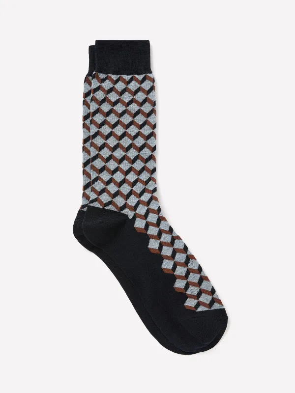 Bamboo Viscose Geo Socks made by RW&CO.