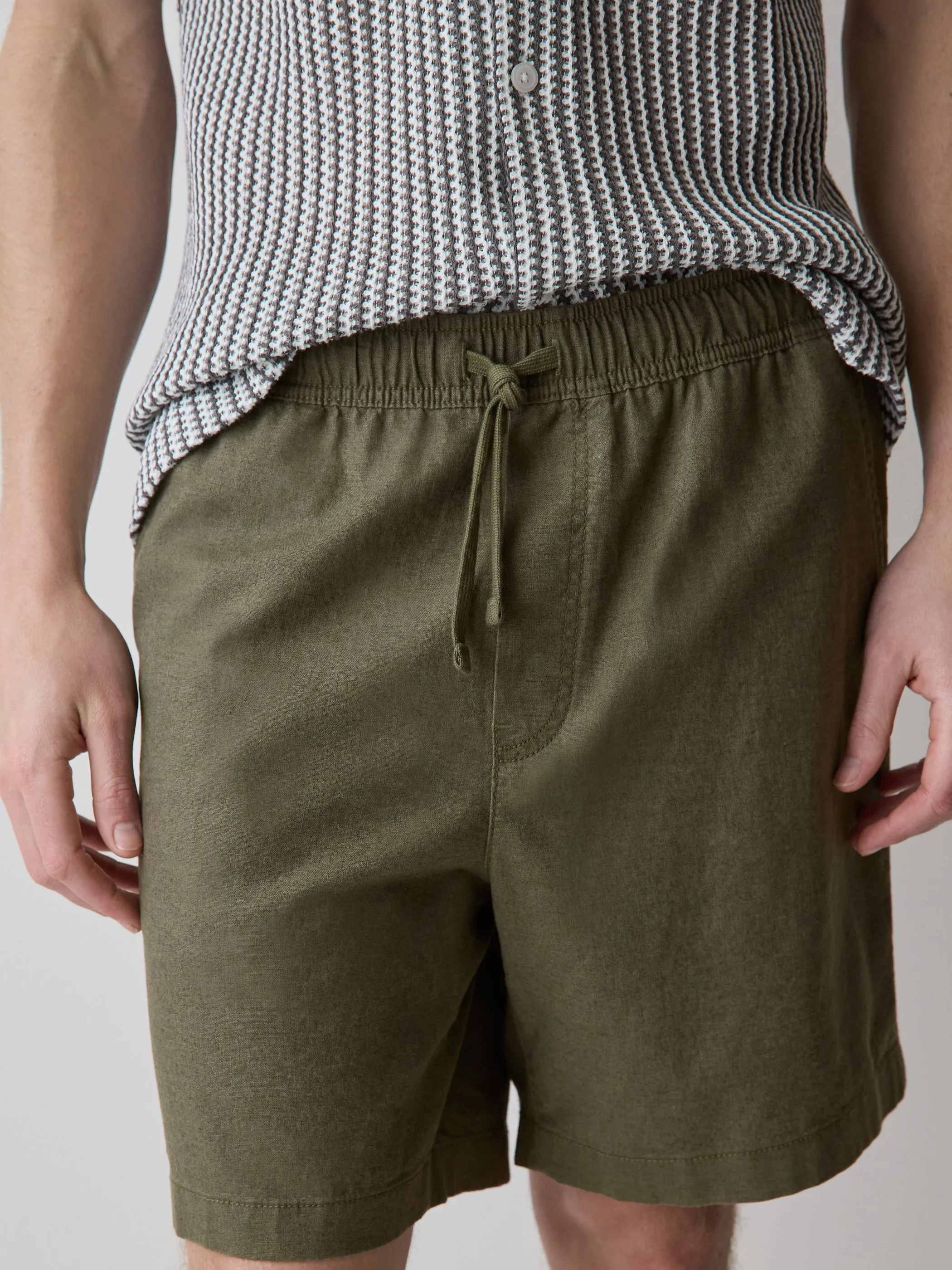 Linen-Blend Shorts with Elastic Waistband sold by RW&CO. product image thumbnail 4