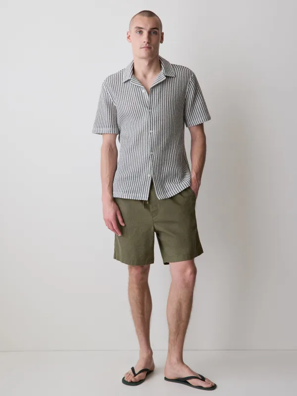 Linen-Blend Shorts with Elastic Waistband made by RW&CO.