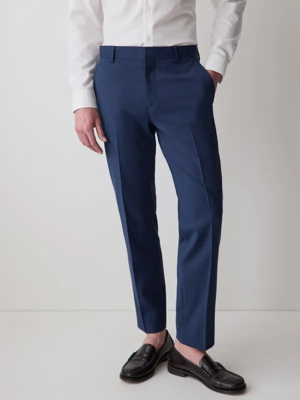 Blue Tailored-Fit Wool Suit Pant made by RW&CO.