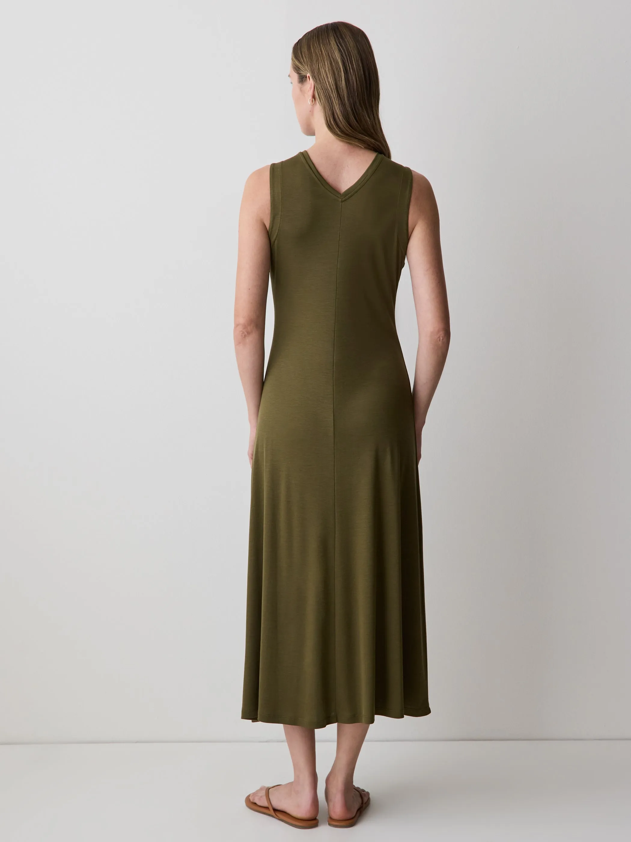 Sleeveless V-Neck Midi Dress sold by RW&CO. product image thumbnail 3