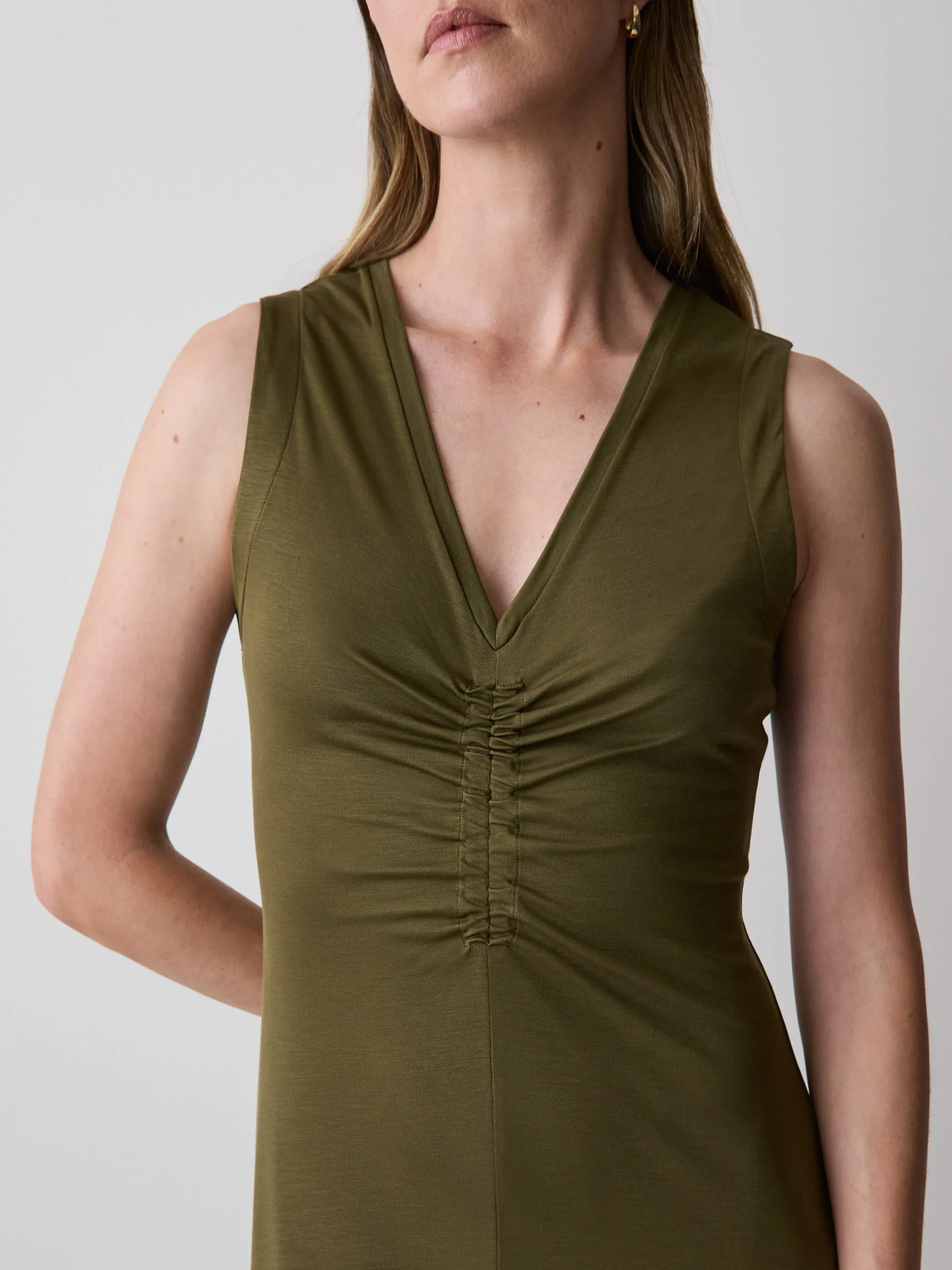 Sleeveless V-Neck Midi Dress sold by RW&CO. product image thumbnail 4