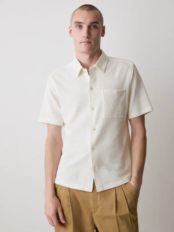 Slim-Fit Short-Sleeve Piqué-Knit Shirt made by RW&CO.