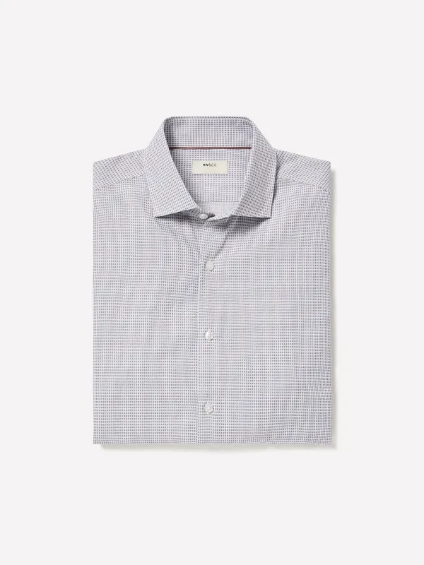 Tailored-Fit Dress Shirt with Micro Geo Print made by RW&CO.