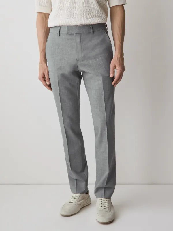Grey Slim-Fit Wool Suit Pant made by RW&CO.