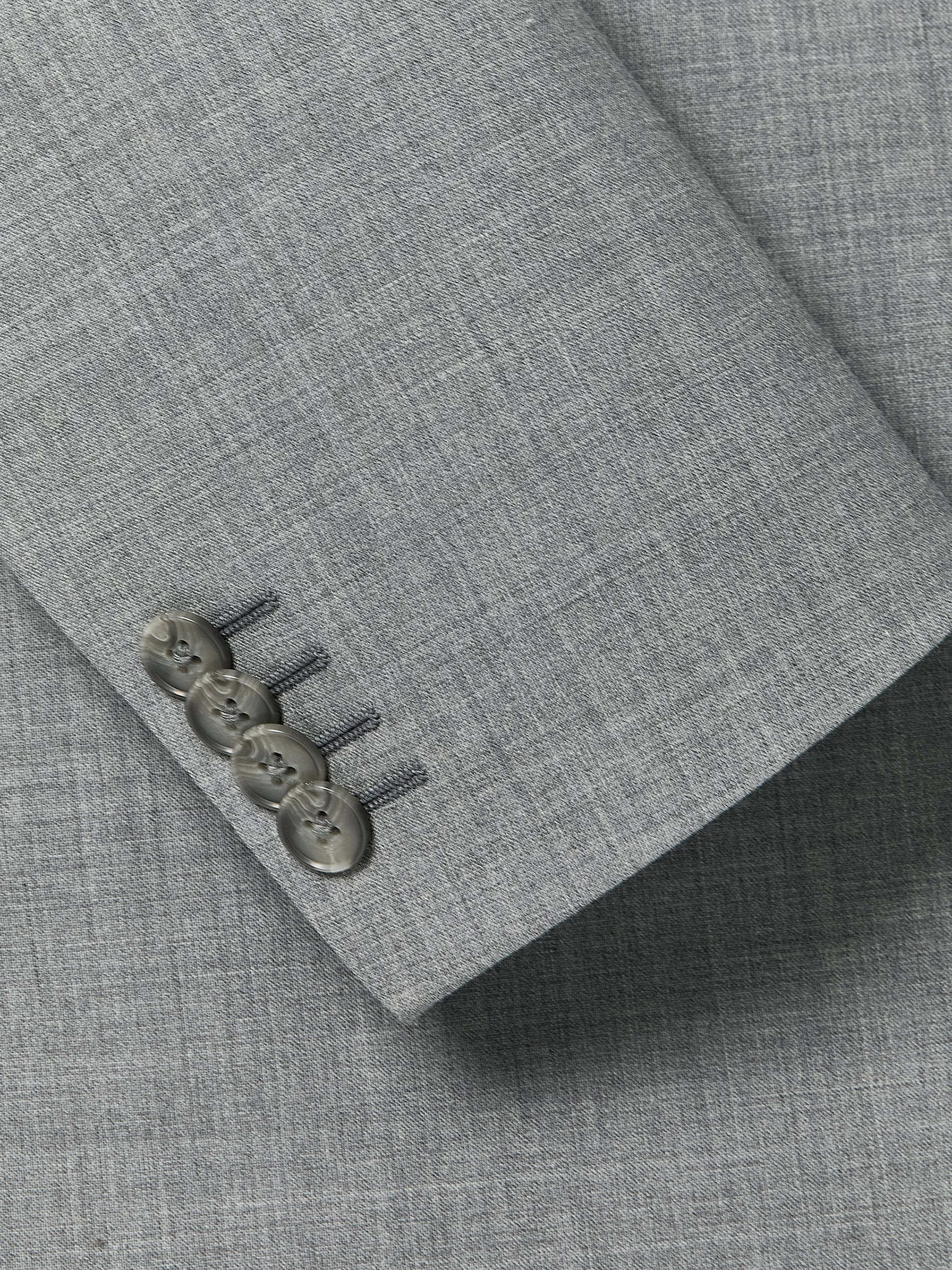 Grey Slim-Fit Wool Suit Blazer sold by RW&CO. product image thumbnail 4