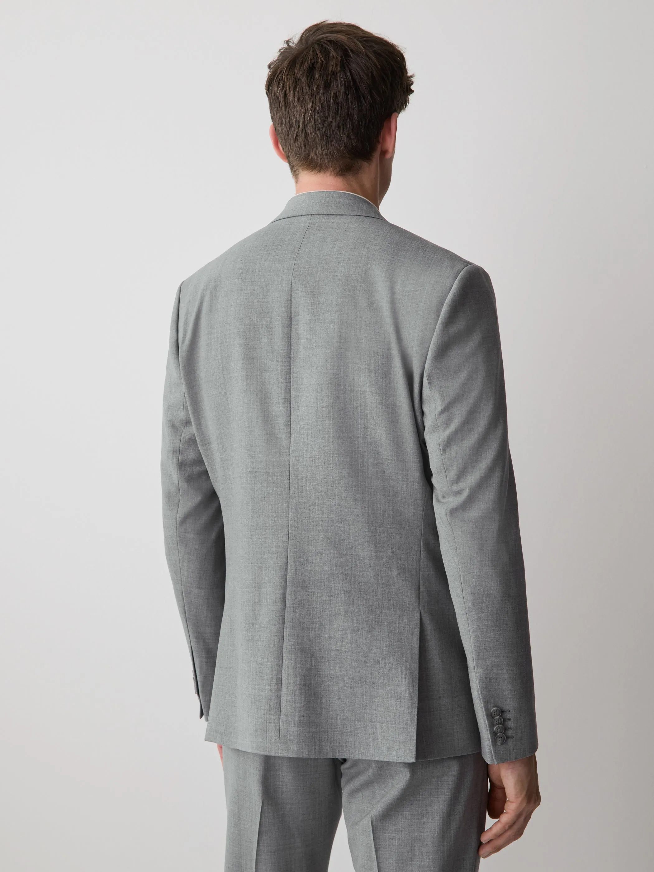 Grey Slim-Fit Wool Suit Blazer sold by RW&CO. product image thumbnail 2