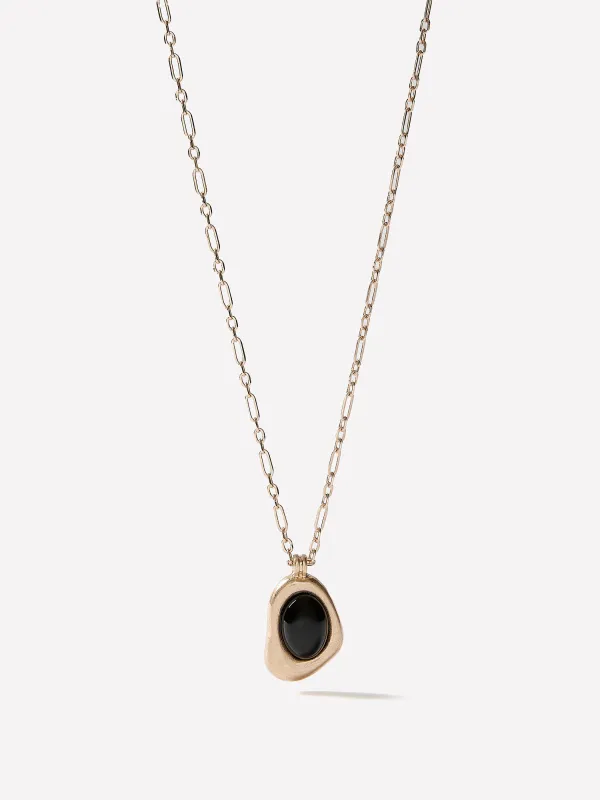 Necklace with Semi-Precious Stone Pendant made by RW&CO.
