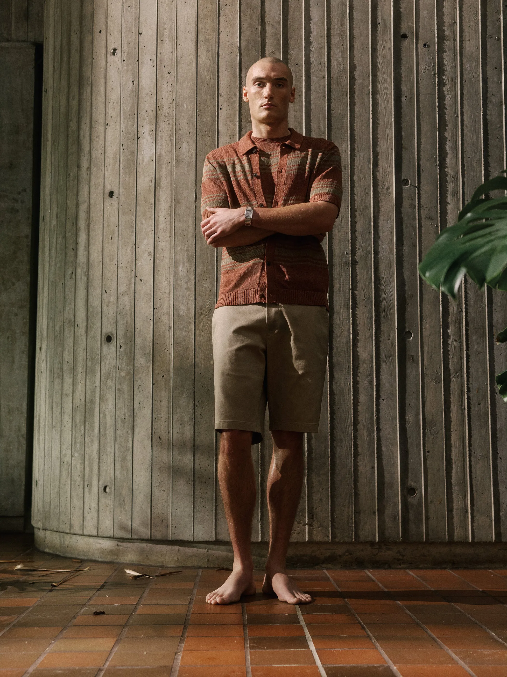 Short-Sleeve Shirt Sweater with Horizontal Stripes sold by RW&CO. product image thumbnail 3
