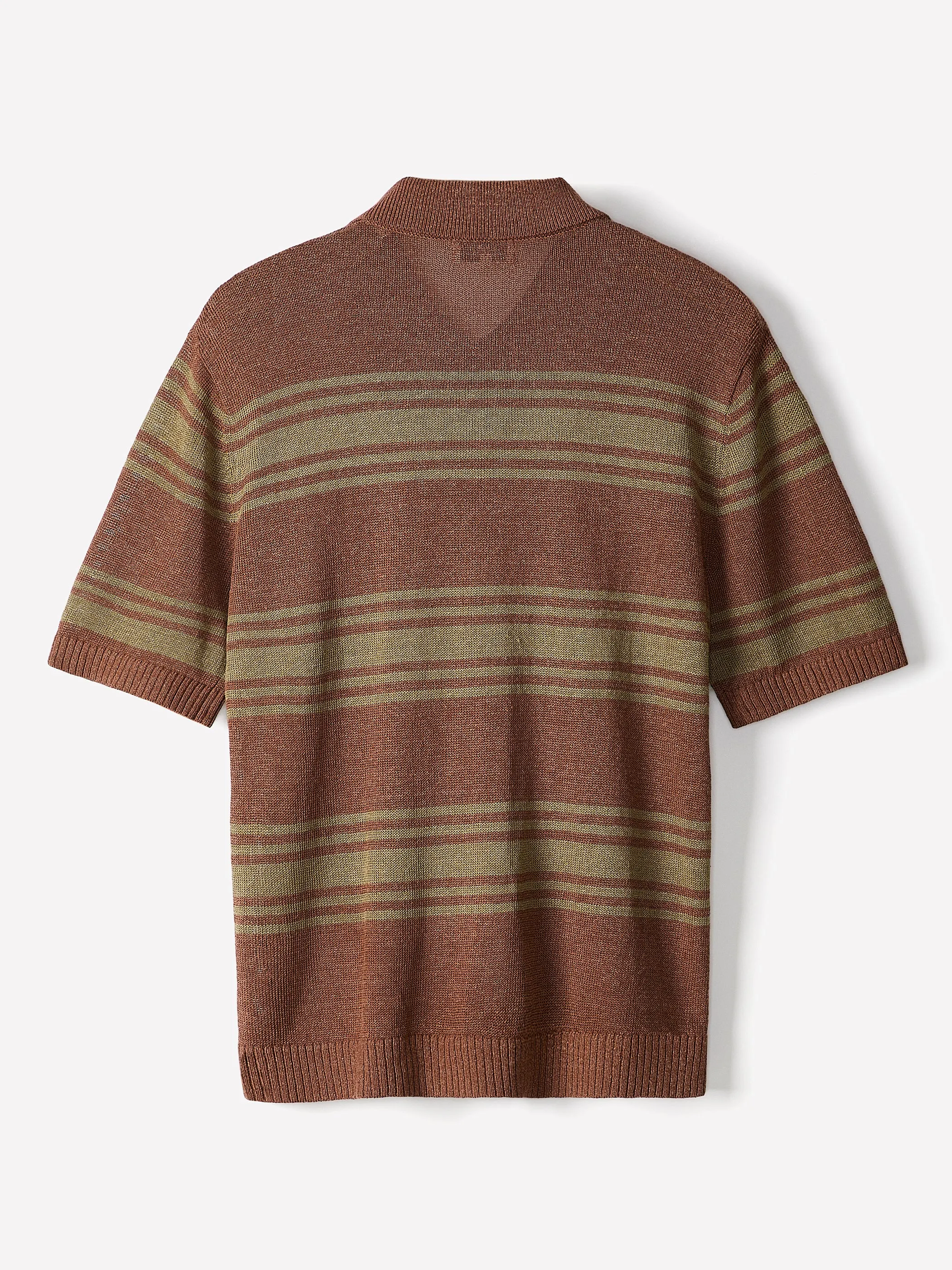 Short-Sleeve Shirt Sweater with Horizontal Stripes sold by RW&CO. product image thumbnail 4
