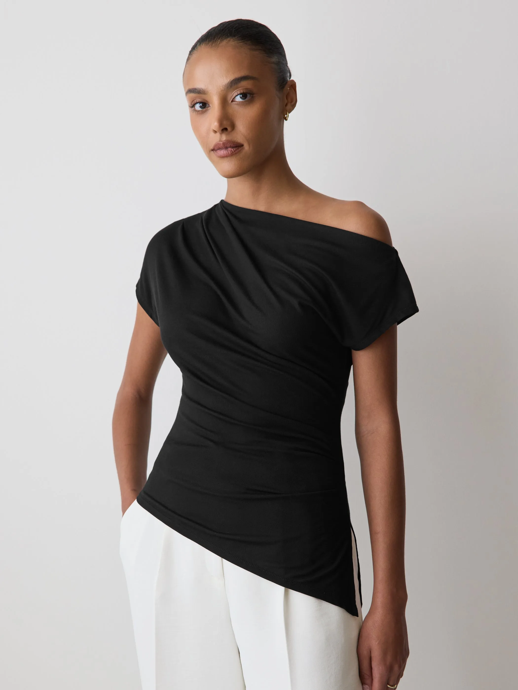 Ribbed Off-The-Shoulder Top sold by RW&CO.