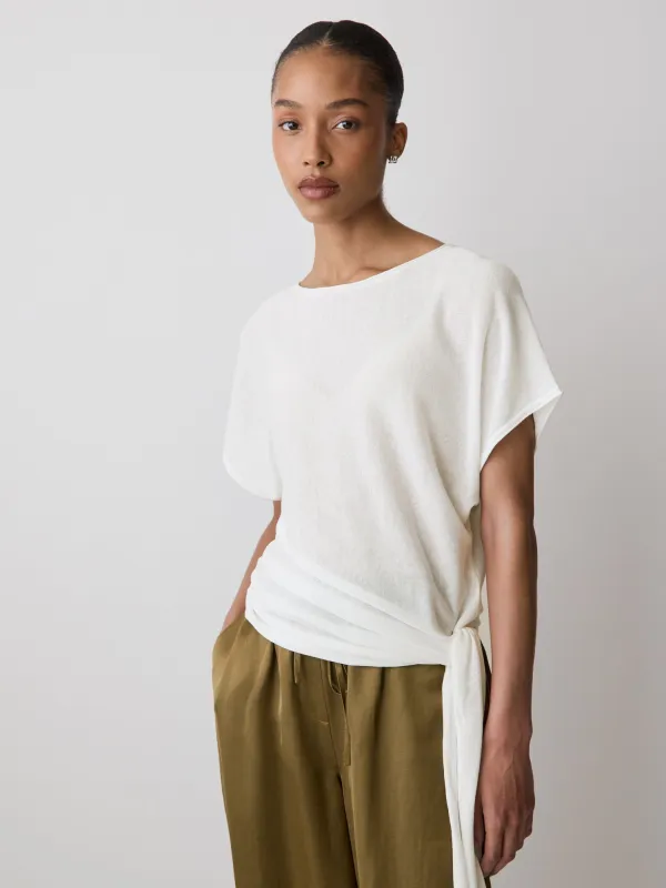 Short-Sleeve Top with Self-Tie made by RW&CO.