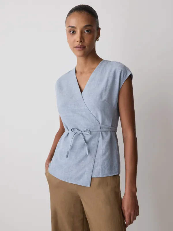 Extended-Sleeve Wrap Blouse made by RW&CO.