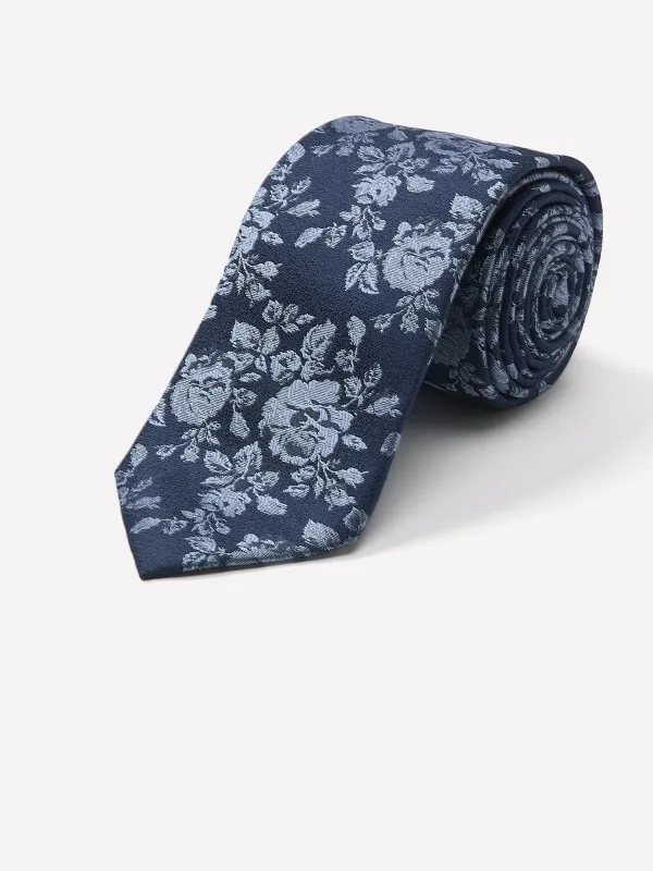 Regular Tie with Floral Pattern made by RW&CO.