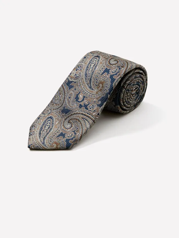 Regular Tie with Paisley Pattern made by RW&CO.